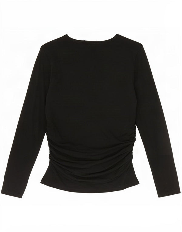 Marks & Spencer Top para mujer de manga larga UK 44 Grande Acrílico negro
