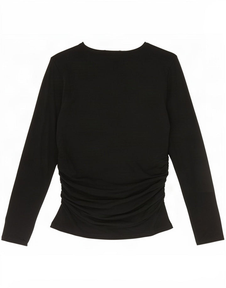 Marks & Spencer Top para mujer de manga larga UK 44 Grande Acrílico negro