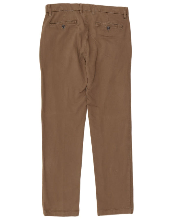 Marks & Spencer Pantalones chinos rectos para hombre W32 L31 Algodón marrón