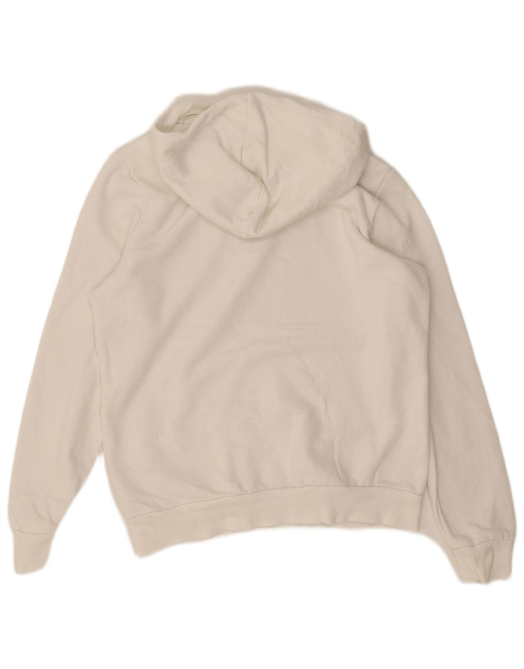 Puma Sudadera con capucha gráfica para mujer UK14 Algodón blanco mediano