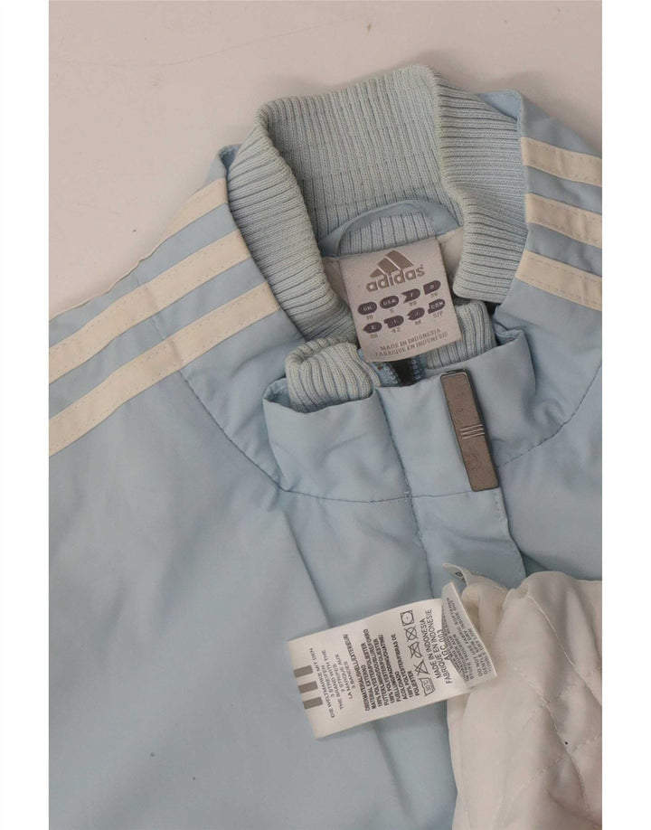 Adidas Chaqueta Bomber para Mujer UK 10 Small Azul Poliéster