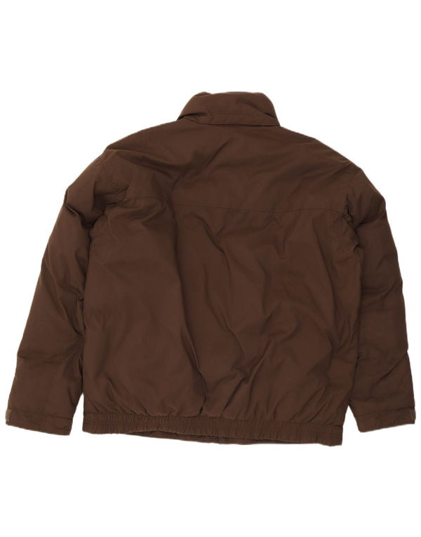 Columbia Chaqueta acolchada holgada para hombre UK 42 XL Nylon marrón