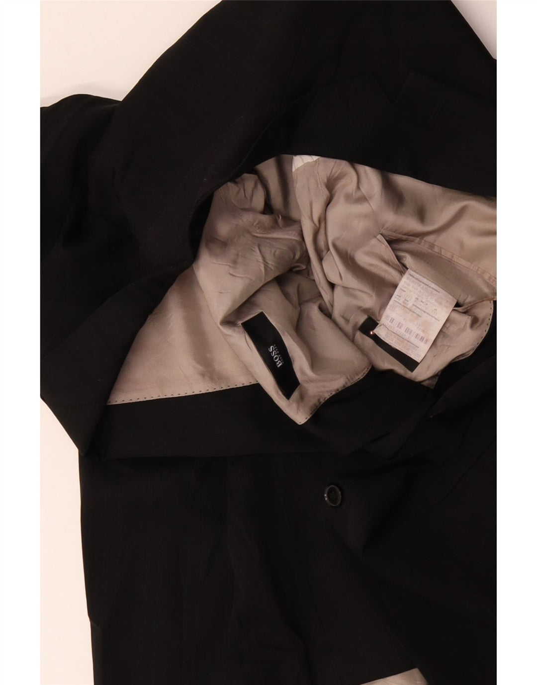 HUGO BOSS Chaqueta tipo blazer de 2 botones para hombre EU 60 5XL Lana virgen negra