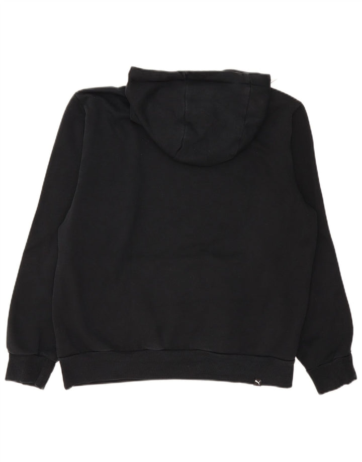 Puma Hombre Sudadera Con Capucha Gráfica Jersey De Algodón Negro Mediano