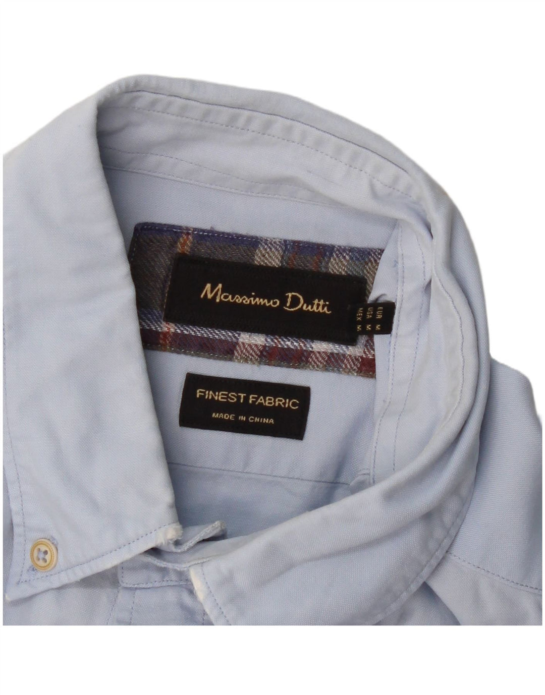 MASSIMO DUTTI Camisa Hombre Azul Medio