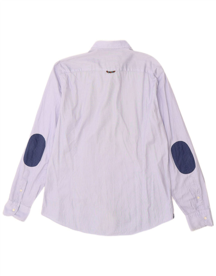 Camisa Massimo Dutti Hombre Large Azul Algodón