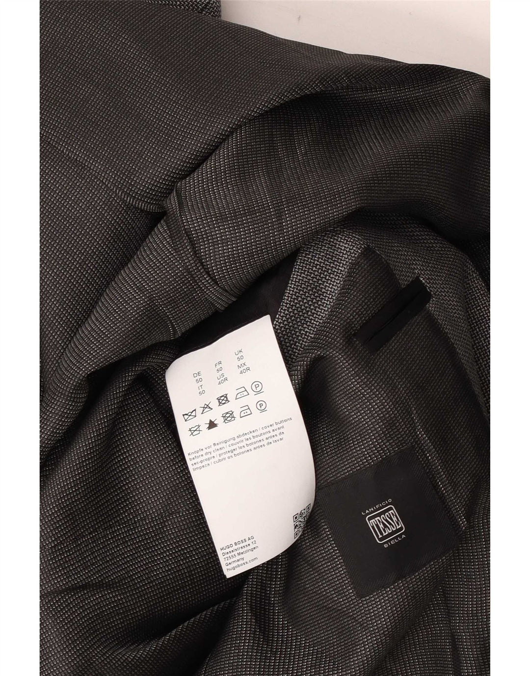 Lanificio In Biella Chaqueta tipo blazer de 2 botones para hombre UK 50 Large Grey