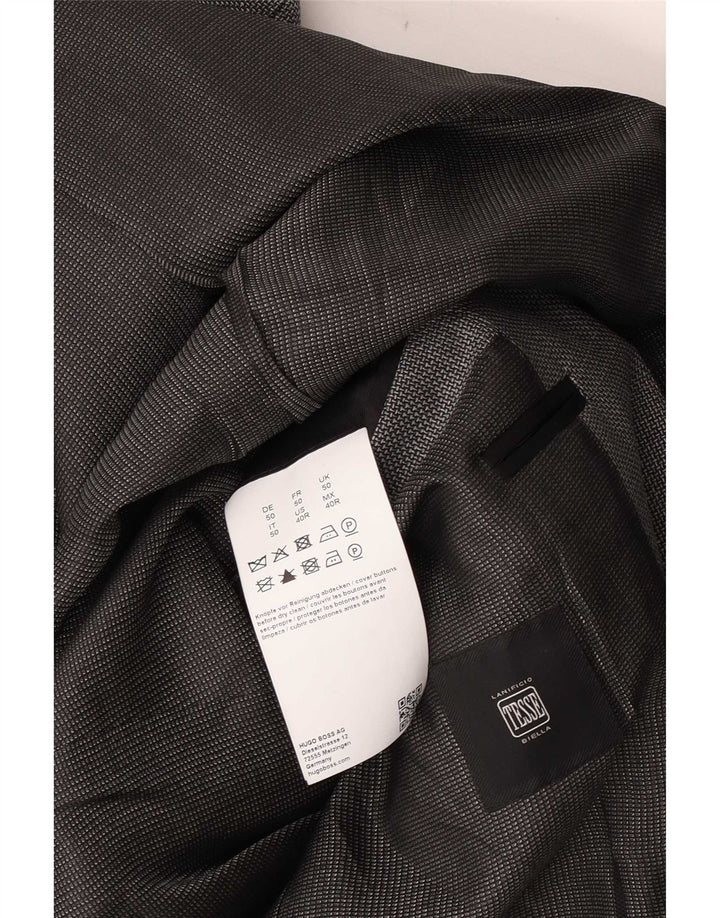Lanificio In Biella Chaqueta tipo blazer de 2 botones para hombre UK 50 Large Grey