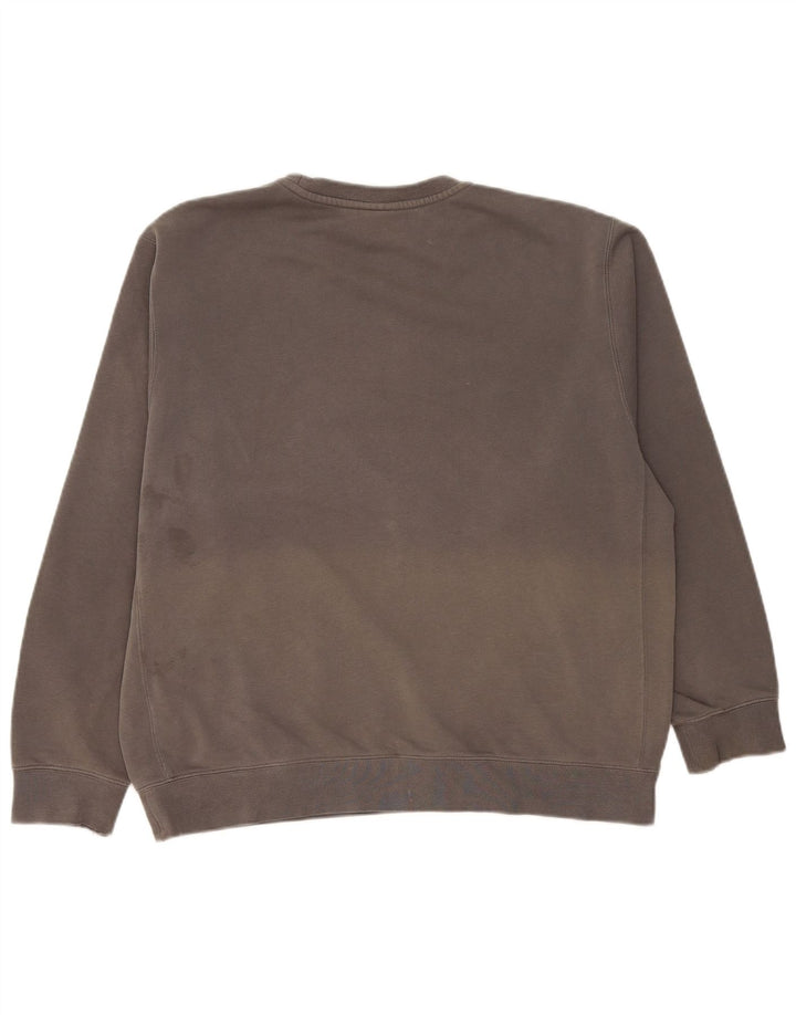 Nike Hombre Sudadera Jumper Grande Gris Algodón