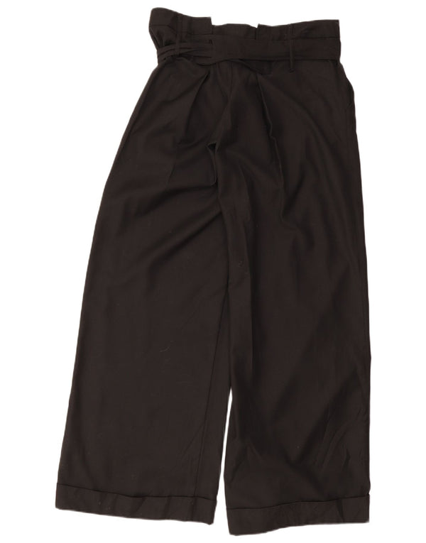 Topshop Pantalones informales con pinzas para mujer UK 12 Medium W32 L32 Poliéster negro