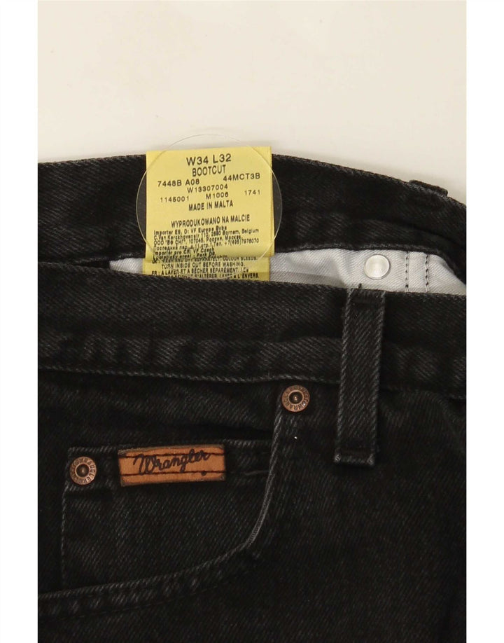 Wrangler Vaqueros Bootcut para Hombre W34 L27 Algodón Negro