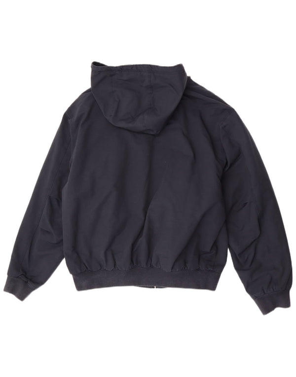 Cazadora bomber con capucha Lacoste para hombre Talla 54 XL Poliéster azul marino