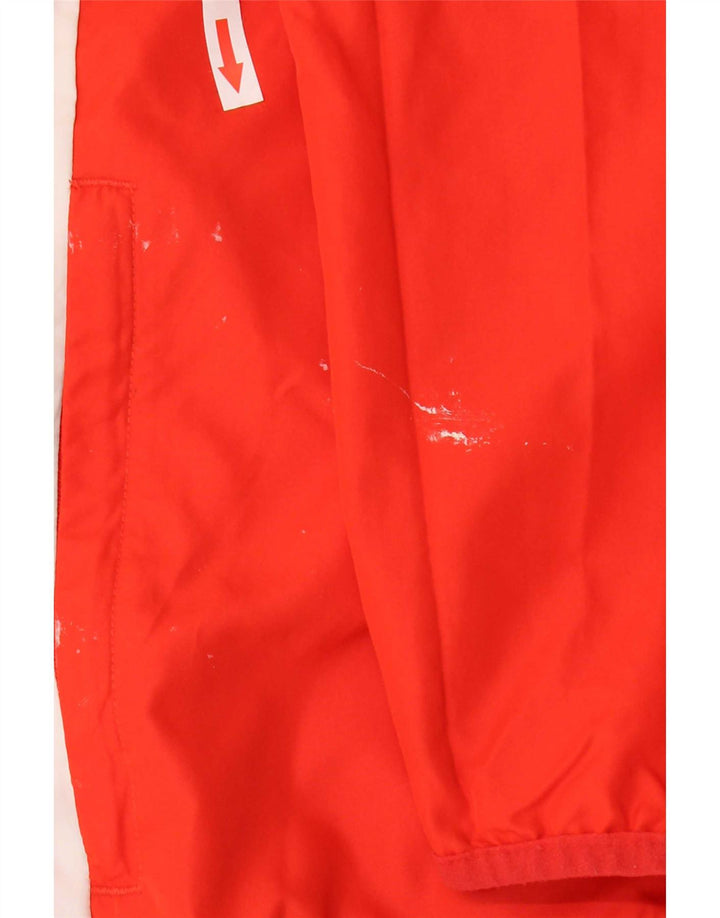 Adidas - Chaqueta de chándal con capucha para hombre, color rojo medio, poliéster color block