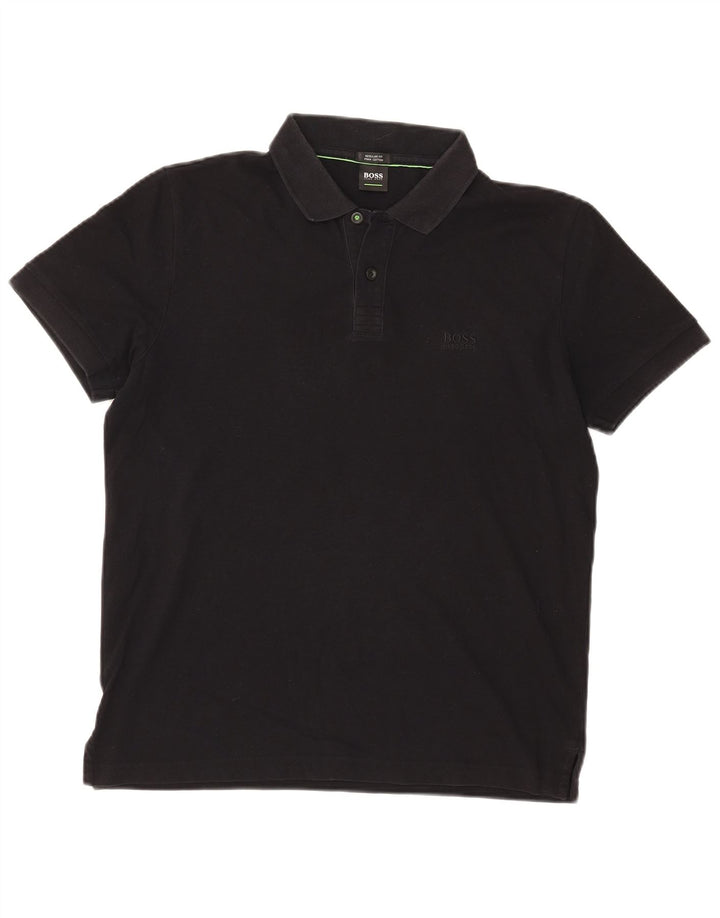 Hugo Boss Hombre | Polo de ajuste regular Negro mediano