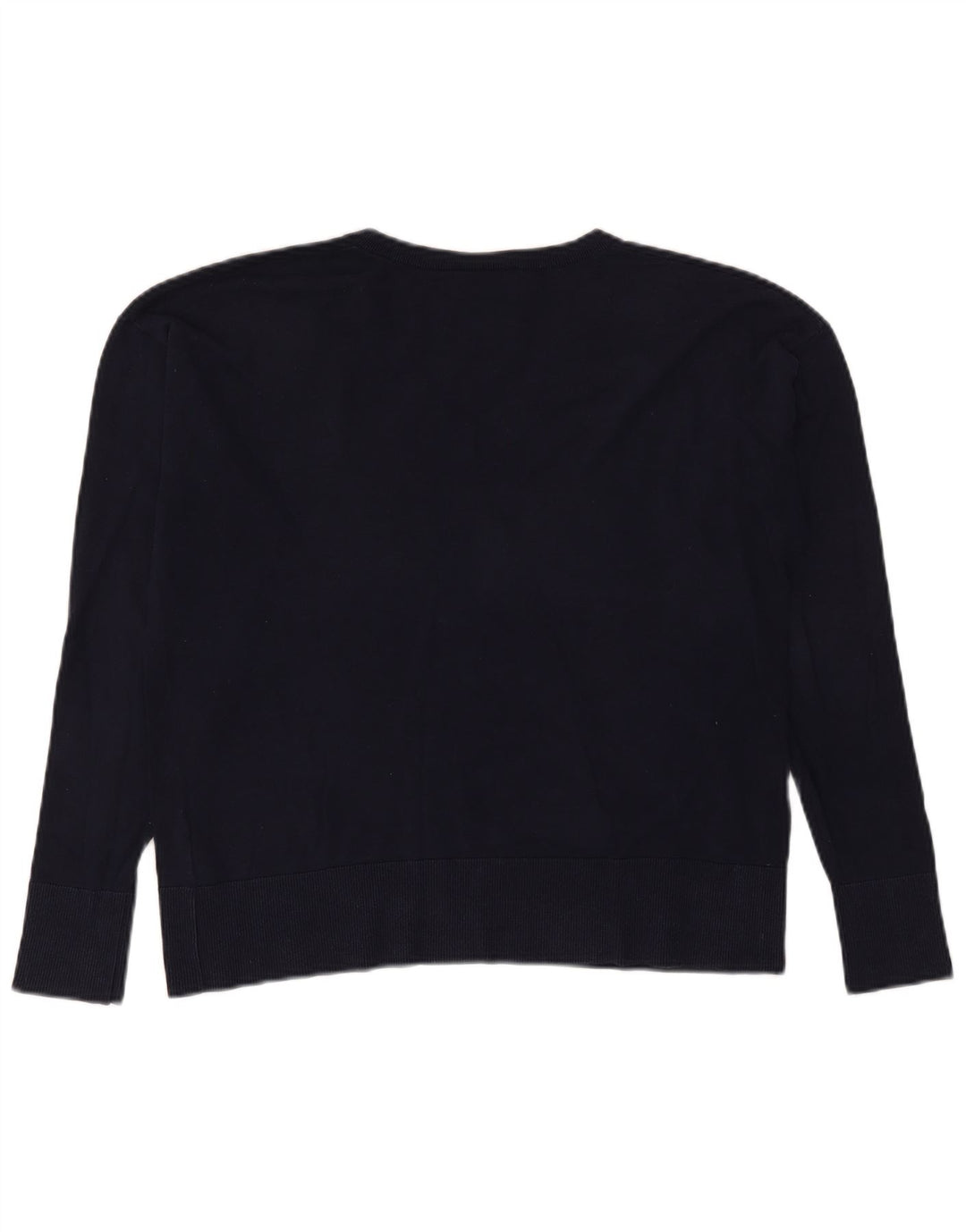 Lacoste Jersey con cuello en V para mujer Talla 40 Mediano Azul marino Algodón