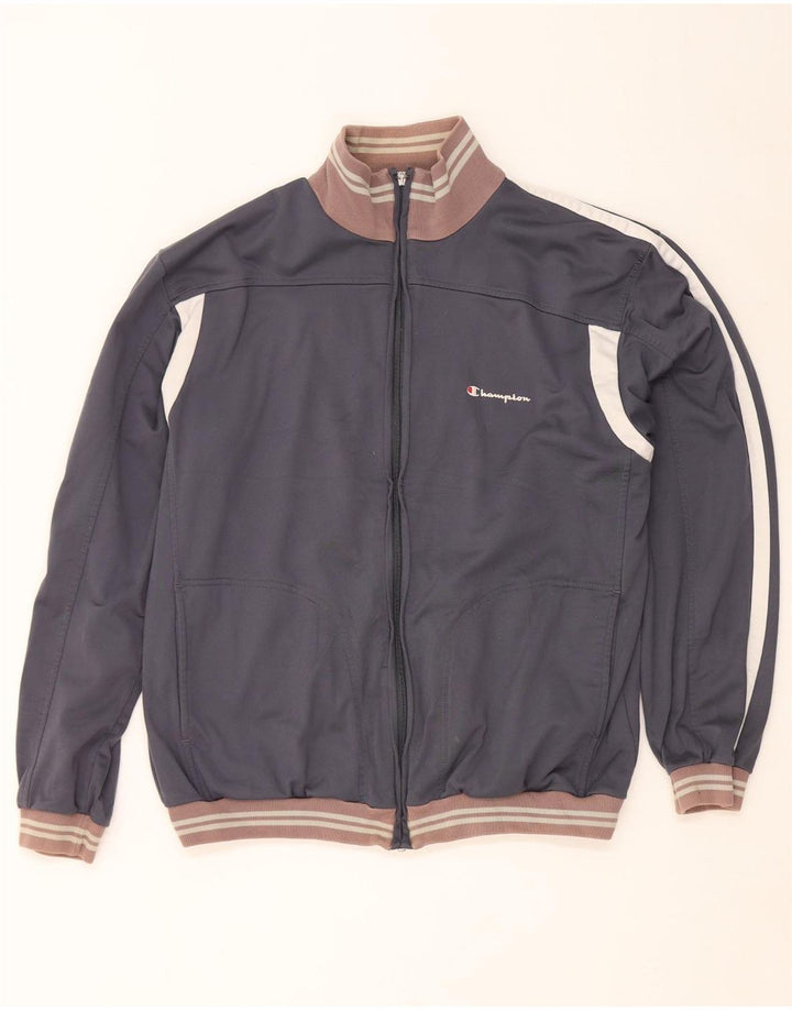 Champion Chaqueta de chándal para hombre XL Gris Colorblock Poliéster