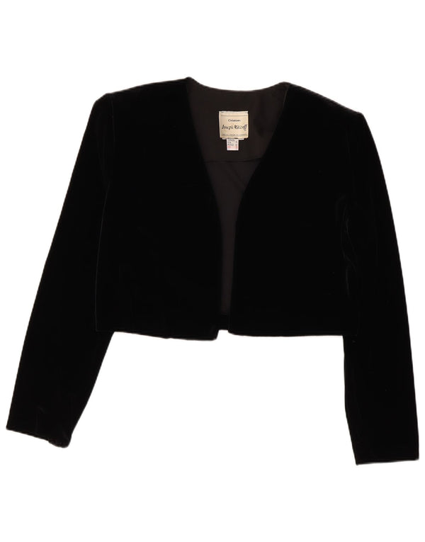 Joseph Ribkoff Chaqueta Bolero de Terciopelo para Mujer UK 42 Mediano Negro