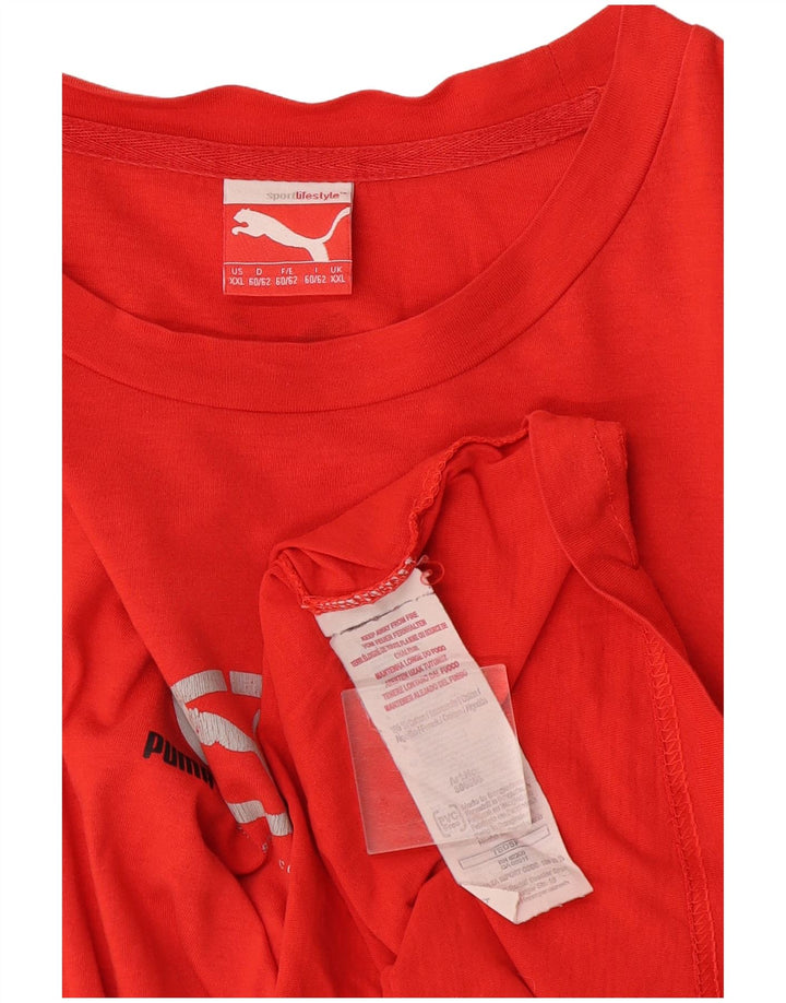 Puma Camiseta gráfica para hombre Top 2XL Naranja