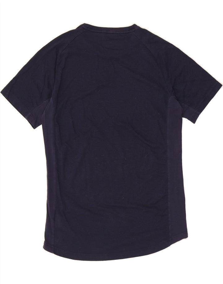 PUMA Mens T-Shirt Large Navy Blue Colourblock Cotton Vintage Puma and Second-Hand Puma from Messina Hembry 