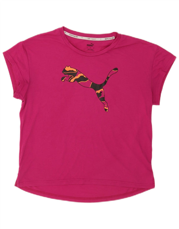 Puma Camiseta gráfica para mujer Top UK 44 Poliéster rosa medio