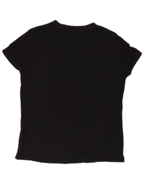 Adidas Camiseta gráfica para mujer Top UK 16/18 Grande Negro Algodón