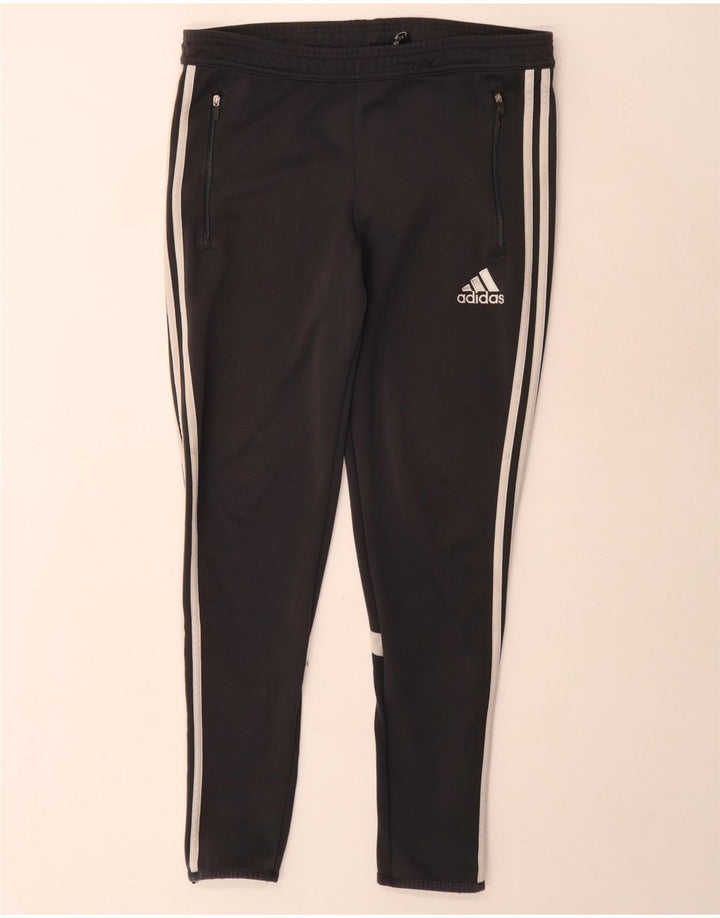 Adidas Hombre Climalite Pantalones De Chándal Pequeño Negro Colorblock Poliéster