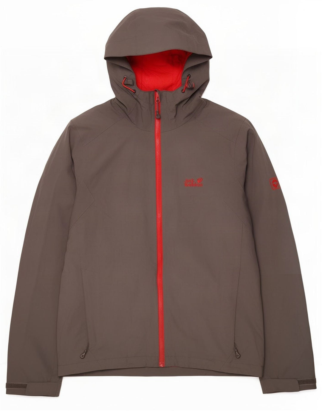 Jack Wolfskin Chaqueta cortavientos con capucha para hombre UK 36/38 Poliéster gris medio