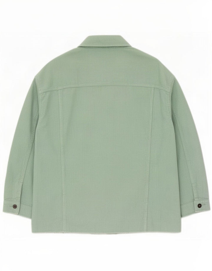 Zara Mujer Chaqueta De Pana Extragrande UK 20 2XL Verde
