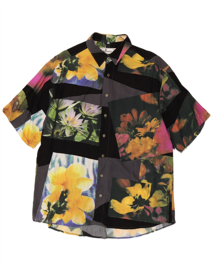 Camisa de manga corta para hombre Fairbanks talla 42 patchwork multicolor grande