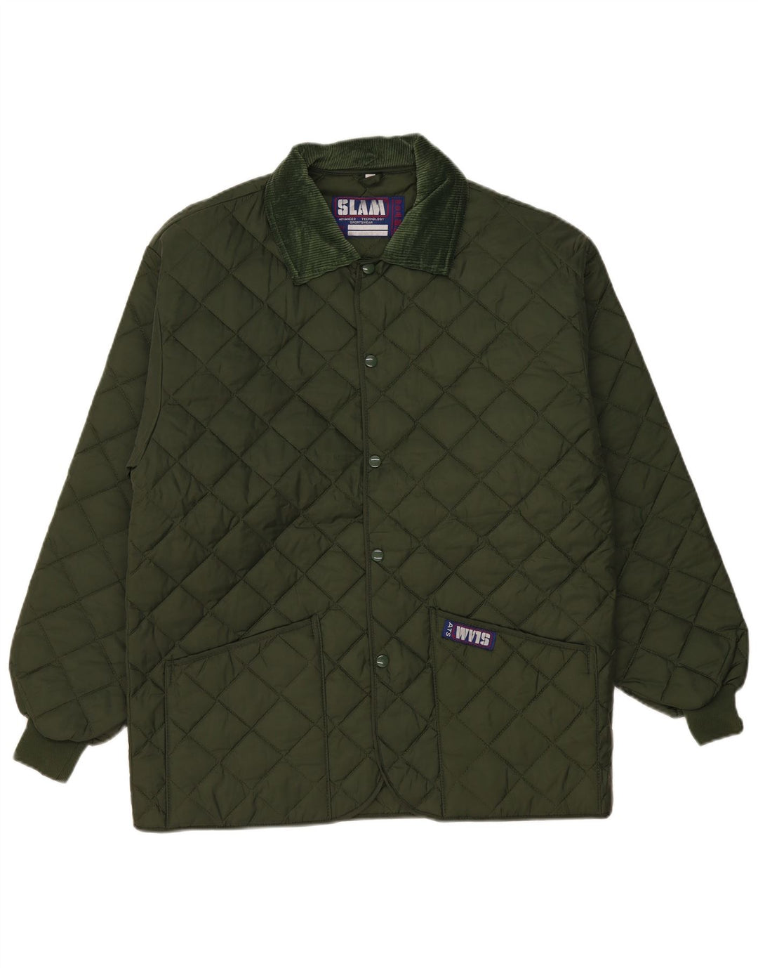 Slam Chaqueta acolchada para hombre UK 38 Nylon verde medio