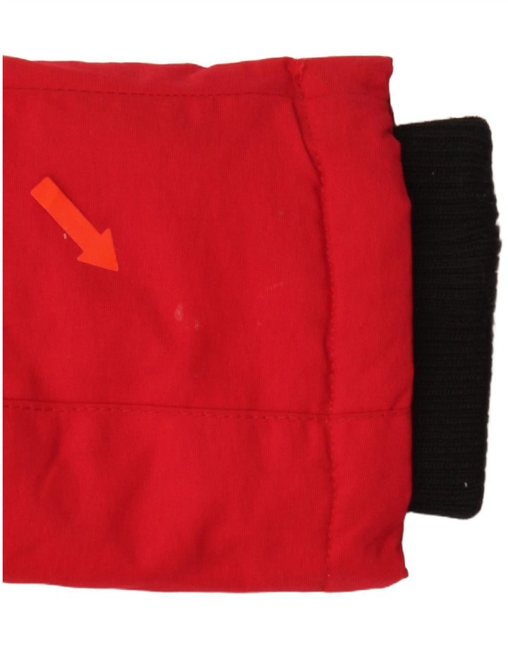 Superdry Parka extragrande con capucha para mujer, talla 40, nailon rojo pequeño