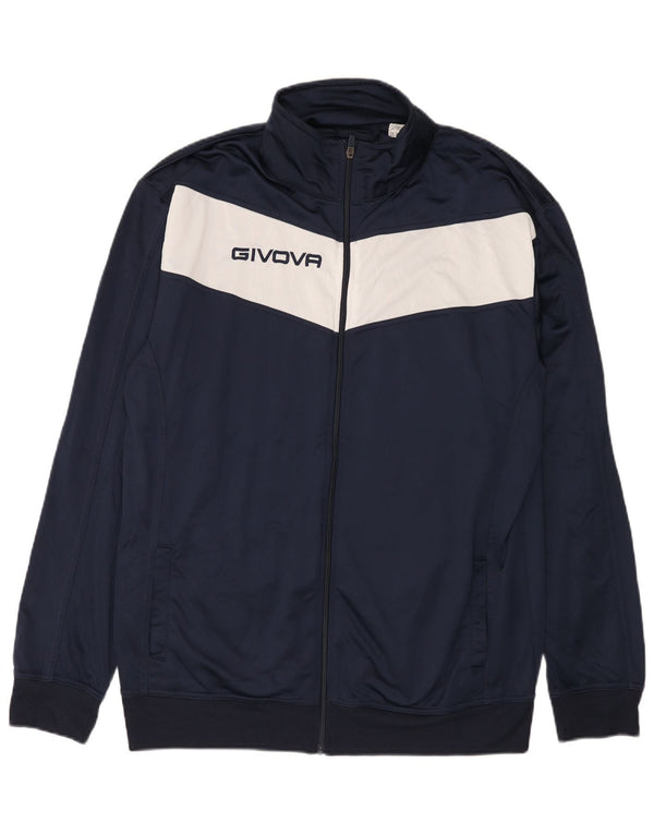 Givova Mens Graphic Chándal Top Chaqueta 4XL Azul Marino Colorblock