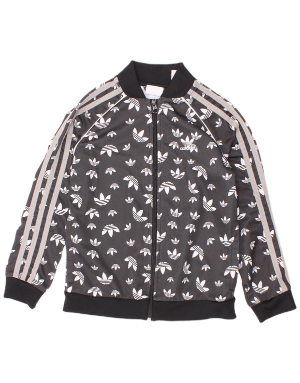 Adidas - Chaqueta de chándal con gráfico para niña, 7-8 años, color gris