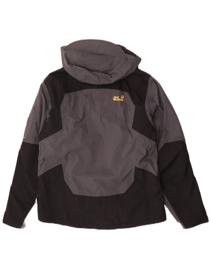 Jack Wolfskin Chaqueta cortavientos para hombre Reino Unido 40/42 Grande Gris Colorblock