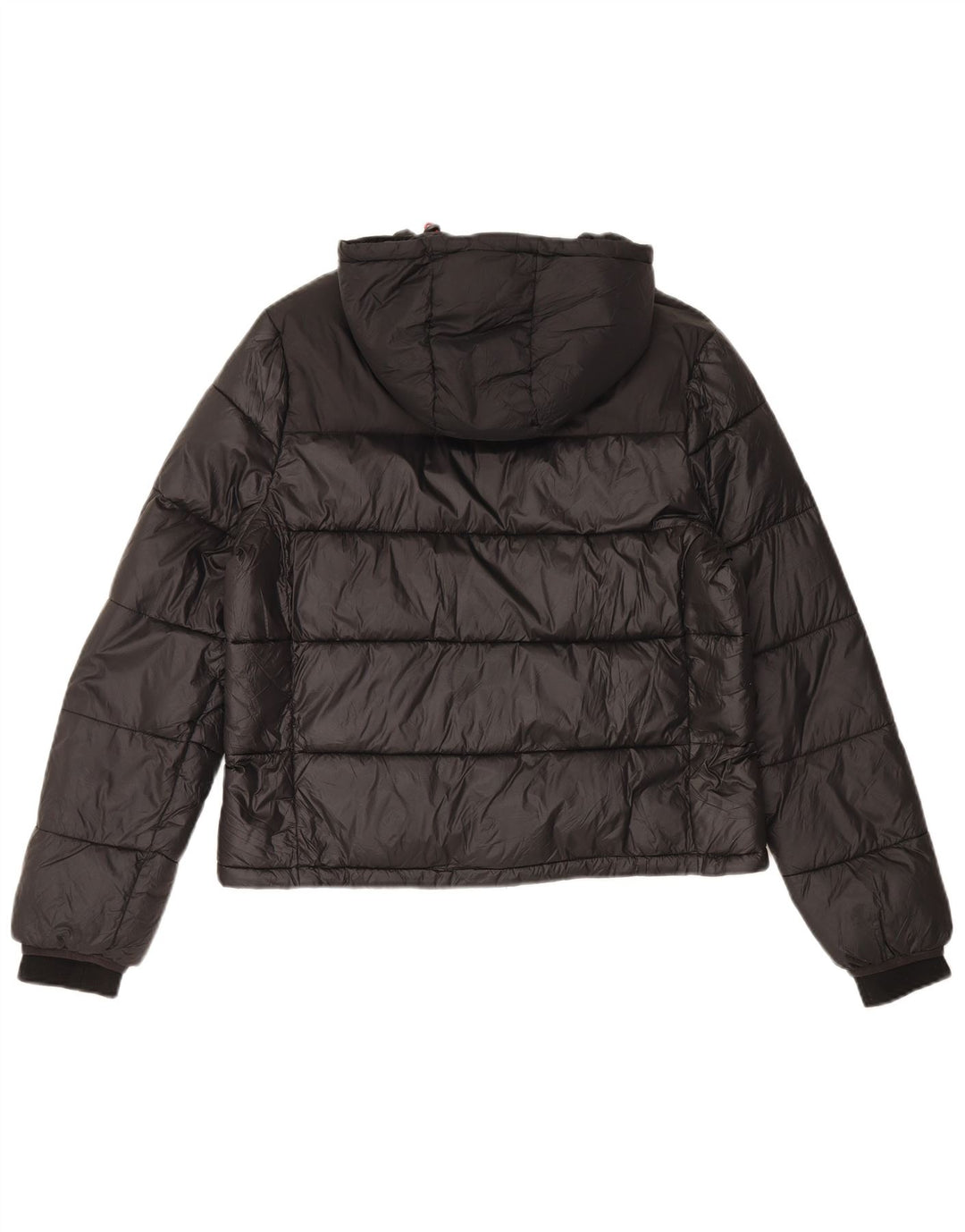 Jack Wills Chaqueta acolchada con capucha para mujer UK 42 Mediana Poliamida negra