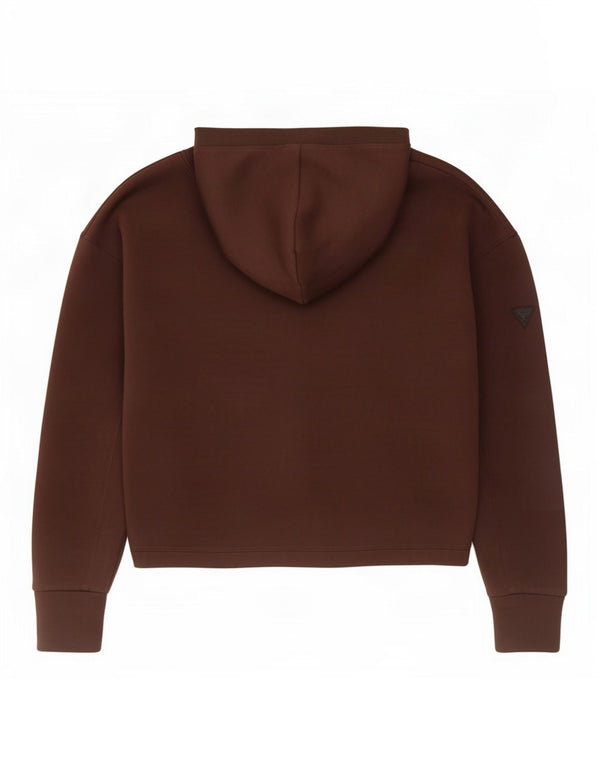 Guess Jersey con capucha y estampado gráfico extragrande para mujer UK 10 Small Brown Viscosa