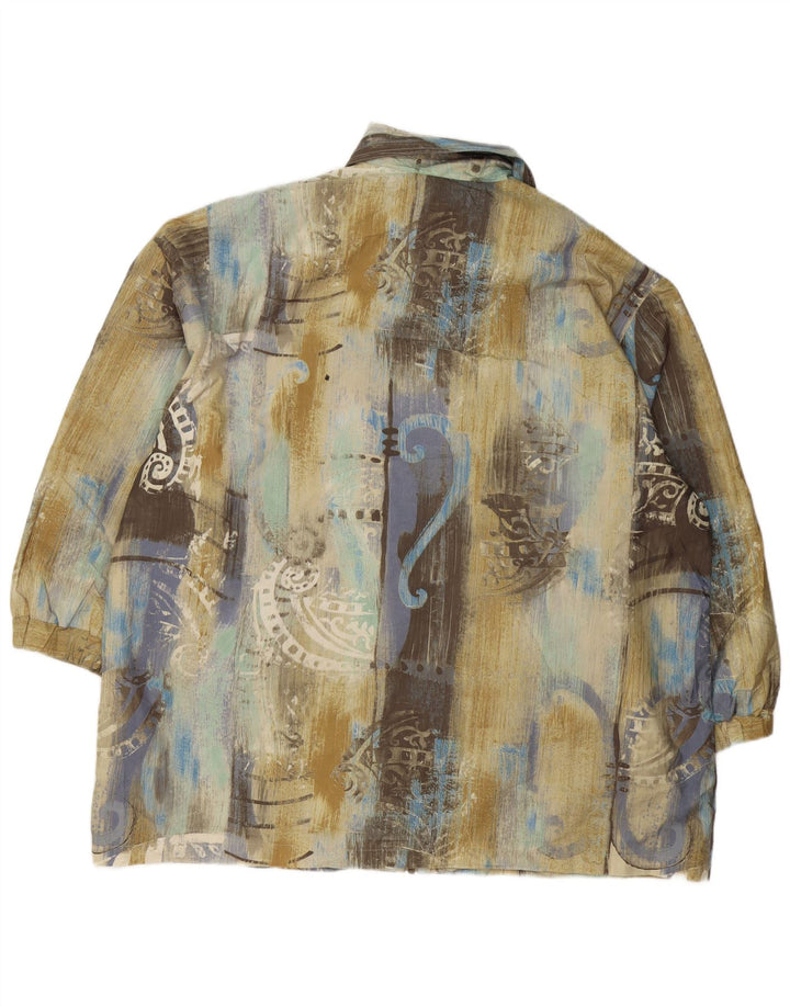 Abrigo vintage de gran tamaño para mujer IT 50 XL Poliéster Paisley multicolor