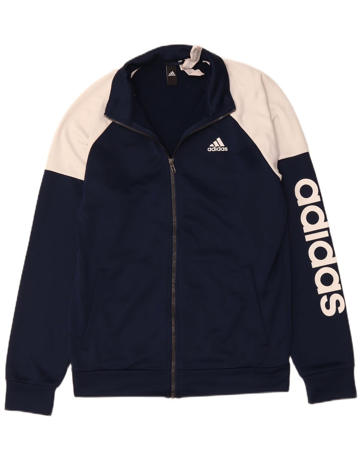 Adidas - Chaqueta de chándal para hombre, talla 38/40, color azul marino mediano