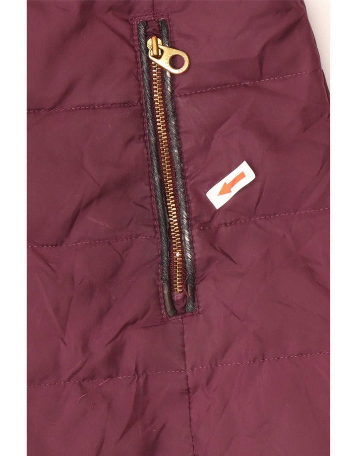 Joules Abrigo acolchado con capucha para mujer UK 8 Small Poliéster burdeos