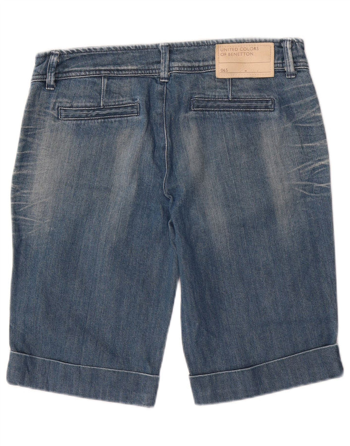 BENETTON Pantalones cortos vaqueros para mujer IT 44 Medium W32 Azul