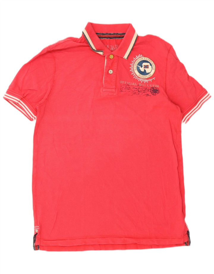 Napapijri Polo Gráfico Para Hombre Rojo Pequeño