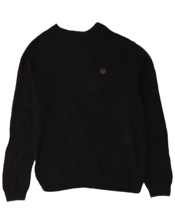 Chaps Mens Boat Neck Jumper Sweater XL Azul Marino Algodón