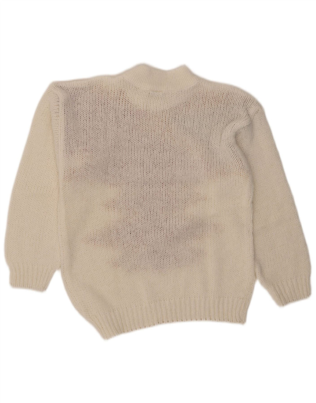 C&A Suéter tipo jersey con cuello alto para mujer EU 40 Medium White Colourblock