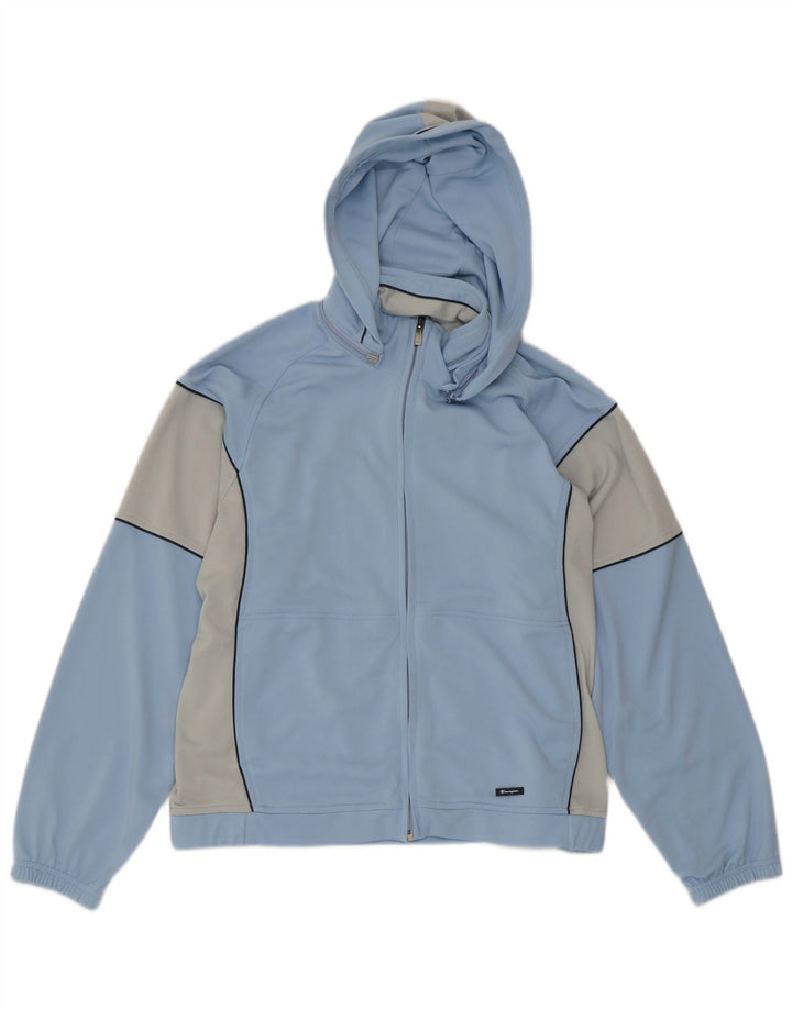 Champion Chaqueta De Chándal Con Capucha Para Hombre Poliéster Color Block Azul Medio