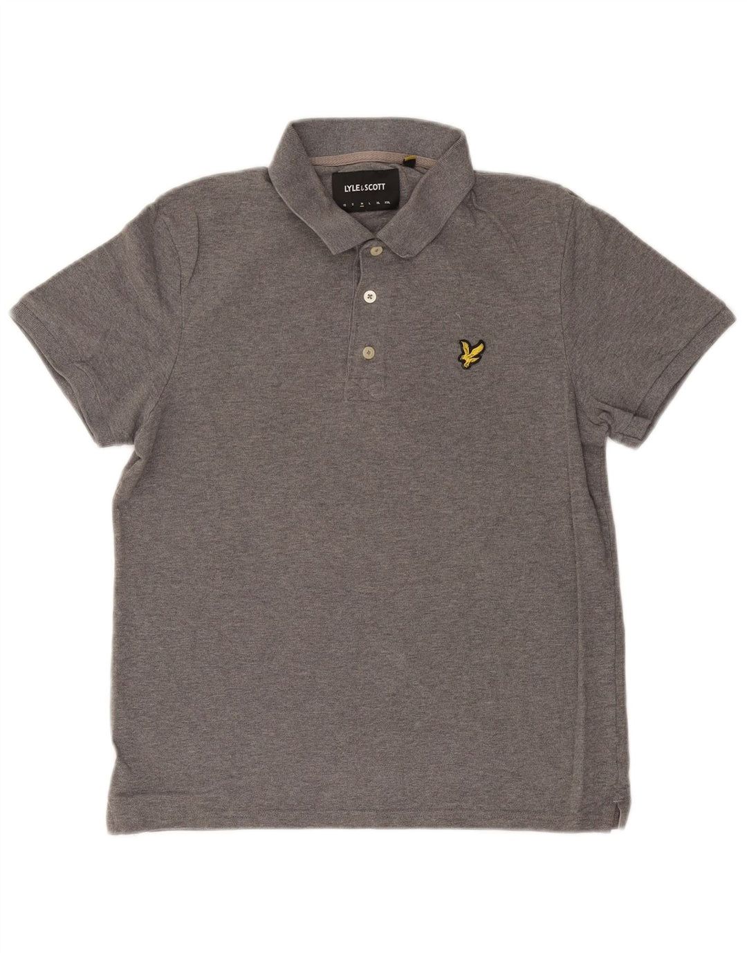 Lyle & Scott Polo para hombre de algodón moteado en gris medio