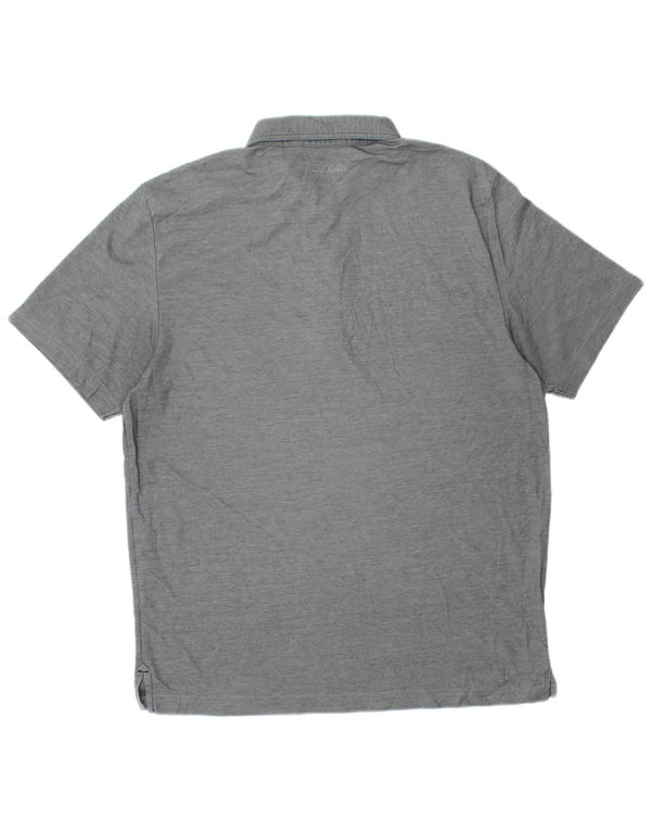 TRAVIS MATHEW Polo para hombre grande gris algodón