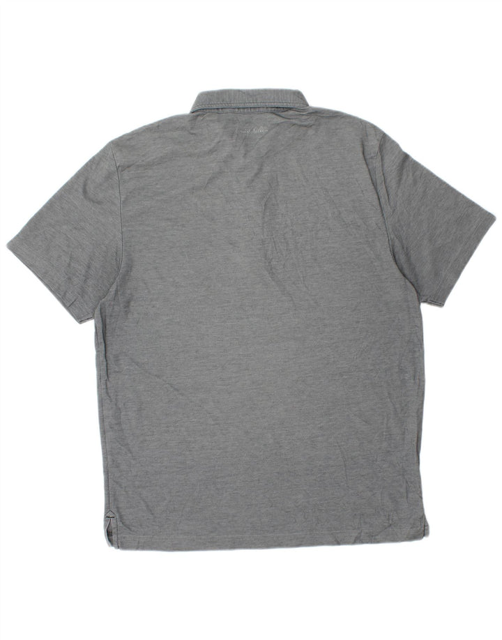 TRAVIS MATHEW Polo para hombre grande gris algodón