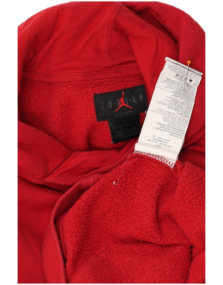 JORDAN Sudadera con capucha para niños 12-13 años Grande Rojo Algodón