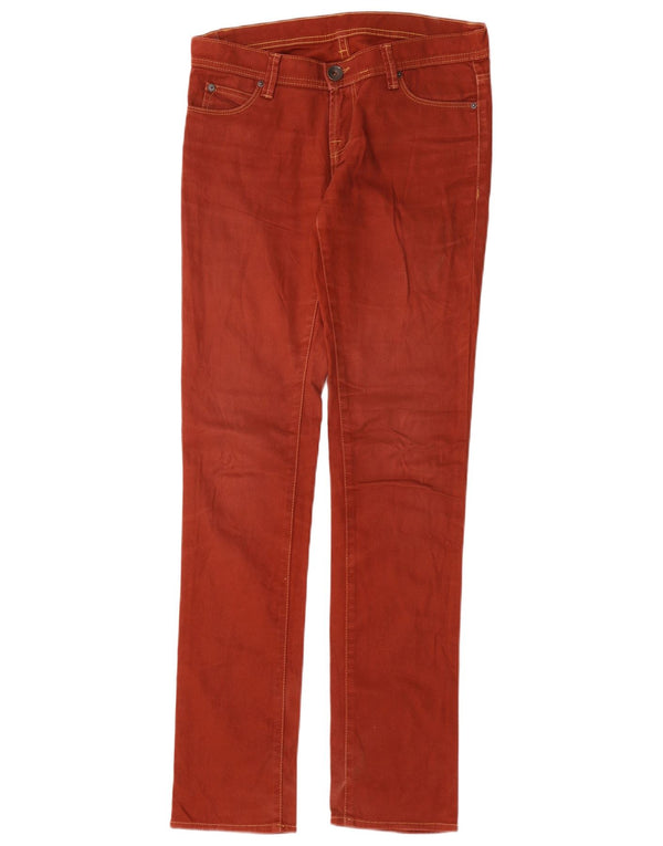 Benetton Pantalón Casual Slim W26 L32 Rojo
