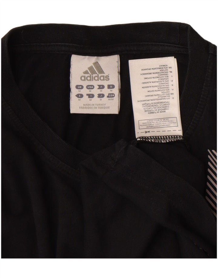 Adidas - Camiseta gráfica para hombre, talla mediana, algodón negro